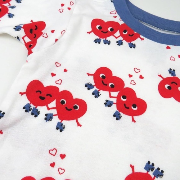 Honest Heart Print Pajamas Unisex Organic Cotton NWT - Picture 3 of 5